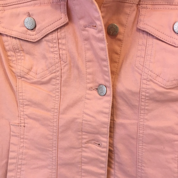 GUESS PINK JEAN JACKET LARGE - Picture 3 of 5